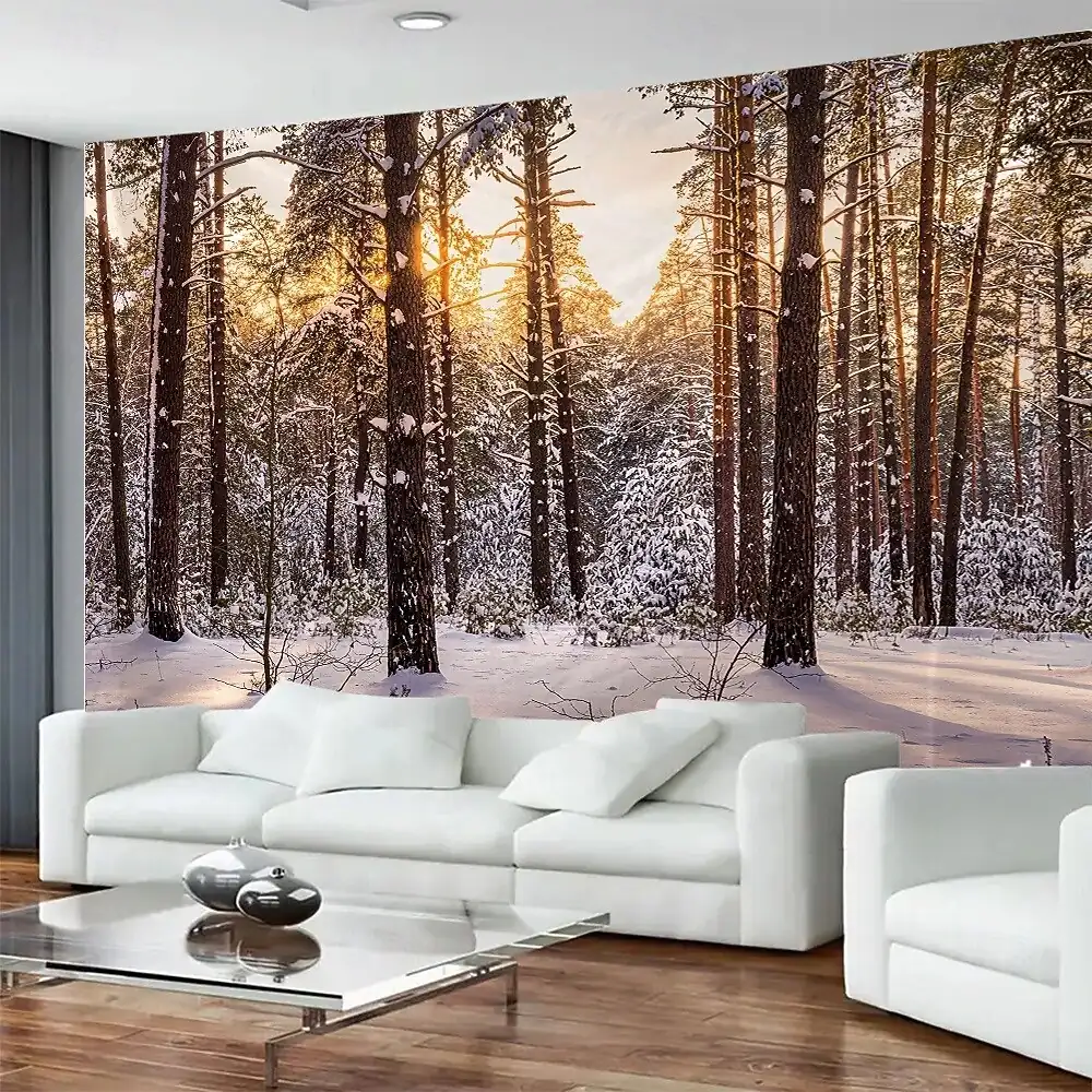 Winter Snow Scenery Large Tapestry Mural Art Decoration Photography Background Cloth Curtains for Home Bedroom Living Room 2026 – €13.99 068406af7a0a8fb57c57bb213dc4574e