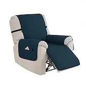 100% Waterproof Reclining Couch Covers, Non Slip Covers for Recliner Chair with Pocket, Washable Reclining Chair Quilted Furniture Protector for Kids, 0258258e488de4f30a20cd2bd2cc4f5c