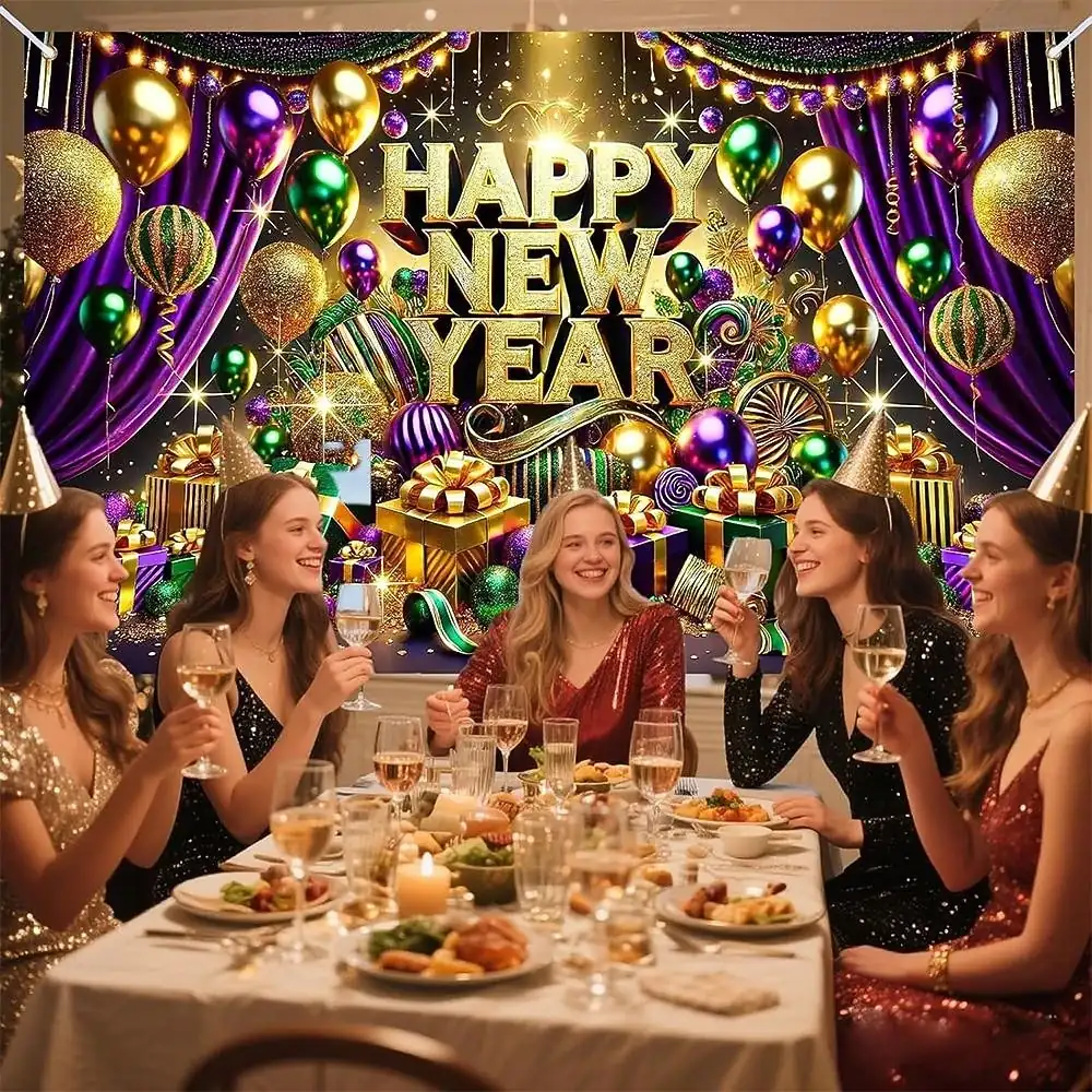 New Year Tapestry Banners Blanket Happy New Year 2026 Cute Romantic 3D Bedroom Living Room Dorm Teens Room College Dorm Wall Porch Home Decor 2026 – € d0136c17f50d32bc224fa44fc94337ac