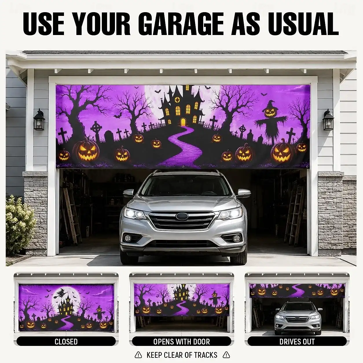 Halloween Garage Door Cover Fluorescent Haunted House Witch Moon Garage Door Banner Outdoor Haunted House Yard Porch Party Decoration 2026 – €39.99 87f9ed1dff2e82865158e725fb99c9fb