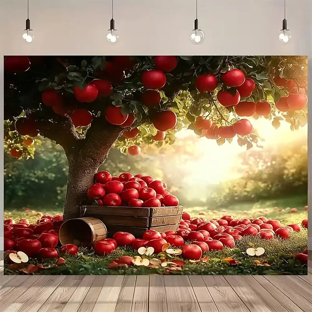 Valentine's Day Tapestry Banners Blanket Apple Cute Romantic 3D Party Living Room Shooting Backgrounds Marriage Proposal Decoration Home Decor -