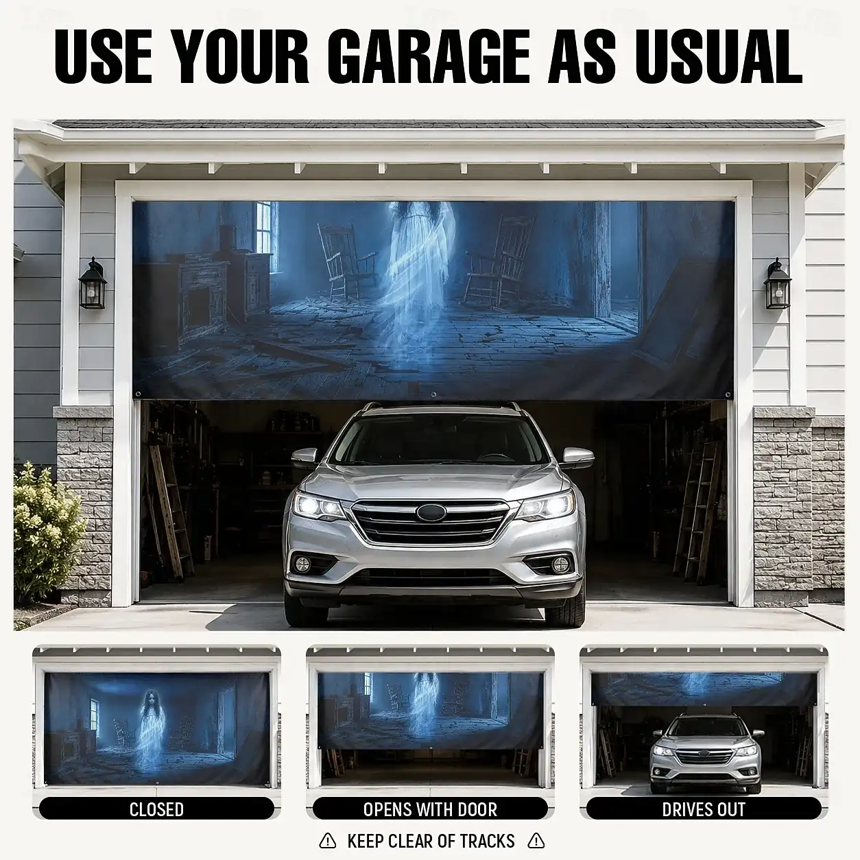 Halloween Garage Door Cover Ghost Girl Haunted Room Scary Garage Door Banner Outdoor Haunted House Yard Party Decoration 2026 – €39.99 19e0c19d249a06a59380de580d257b28