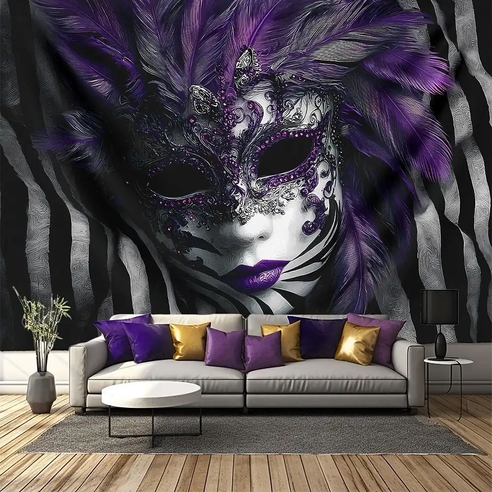 Mardi Gras Tapestry Banners Blanket Mask Feather Luxury Colorful Modern Party Living Room Shooting Backgrounds Masquerade Home Decor 2026 – €18.99 69aa426abcd24ea91943c6f73b9ed19c