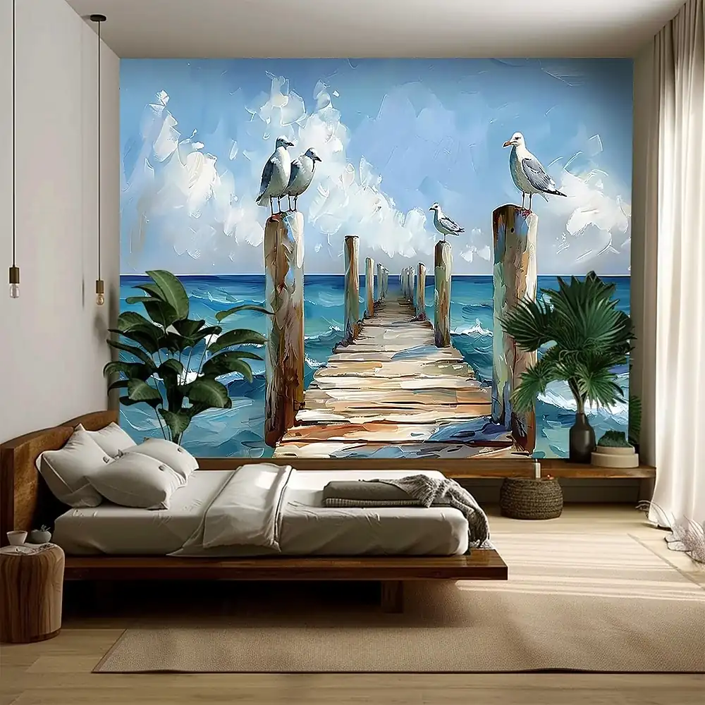 3D Tropical Beach Window View Wall Tapestry Ocean Paradise Palm Trees Sand Coast Wall Hanging Aesthetic Room Decor Bedroom Art Mural Backdrop 2026 – € 8f23d6879d9d87ac134f2efddeed9ecb