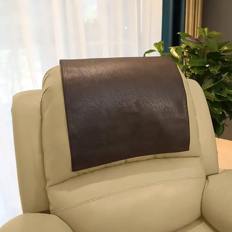 Non Slip Headrest Cover for Furniture Slipcovers,100% Waterproof Faux Leather Headrest Protector for Recline Chair Vinyl Head Protector for Sofa,Theat ac6622d2a1e08f445e88a1dc71f077c4