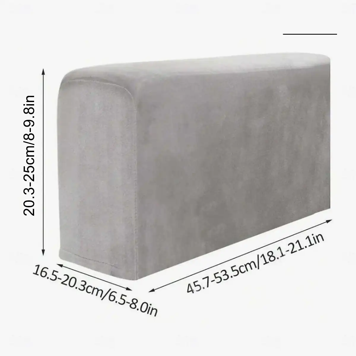 2pcs Stretch Fabric Sofa Armrest Covers Armchair Arm Covers Anti-Stain Washable Furniture Protector