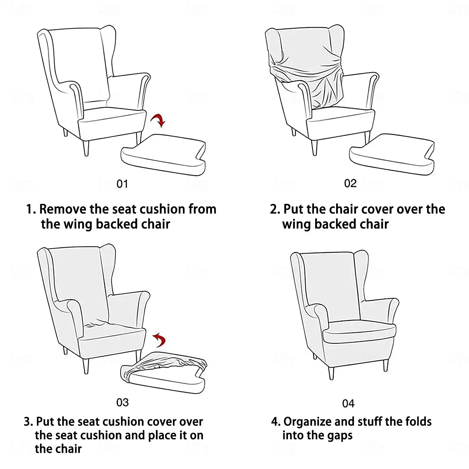 Wingback Chair Cover, Stretch Polyester Slipcover with Floral, Striped, or Geometric Print, Furniture Protector for Living Room 2026 – €36.99 5601ddedfd2f3ac86a753889fc14a3e7
