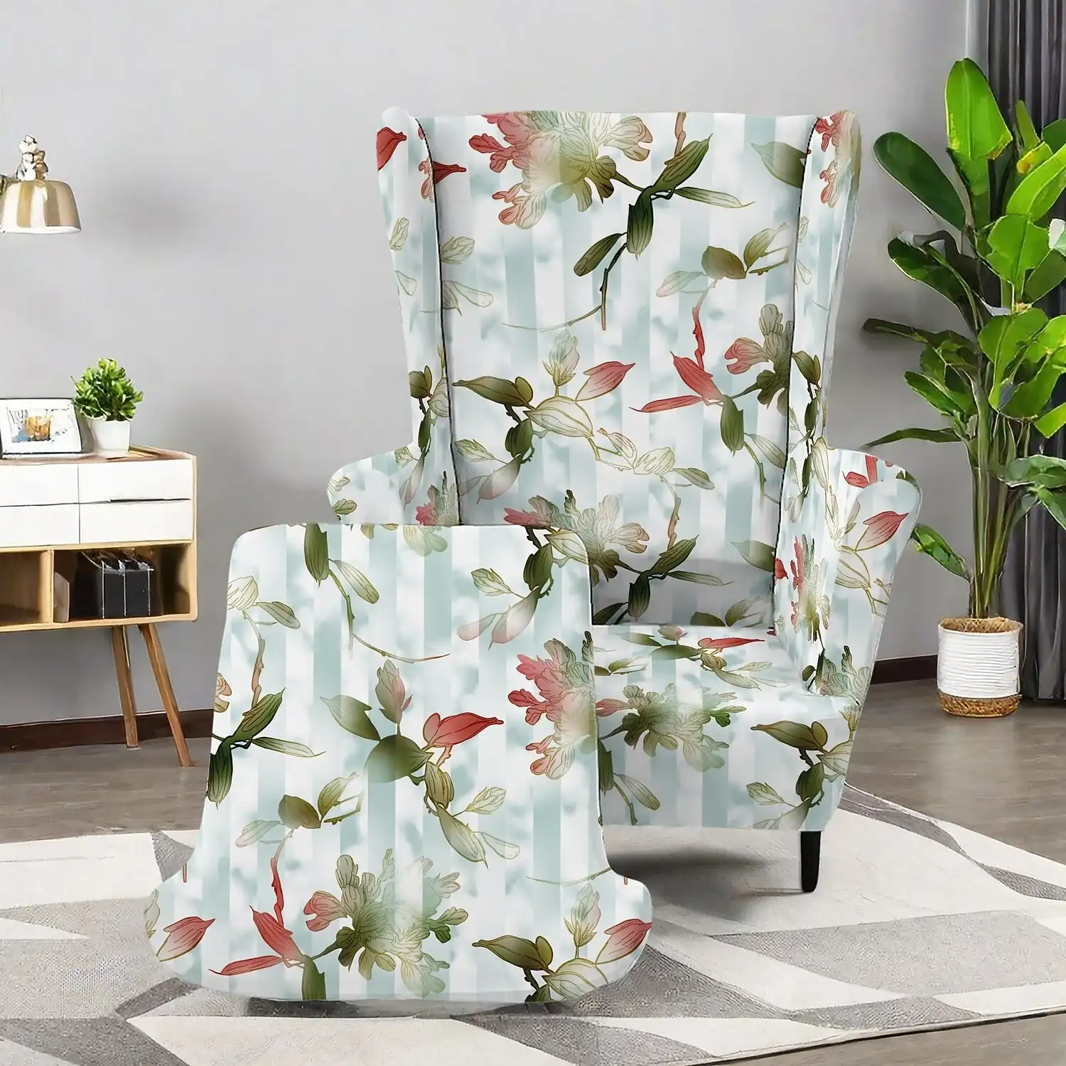 Wingback Chair Cover Floral Striped and Geometric Printed Polyester Slipcovers for Living Room Bedroom and Home Office 2026 – €81.99 c62ec22918d713492bb8c4ca4dbc391b