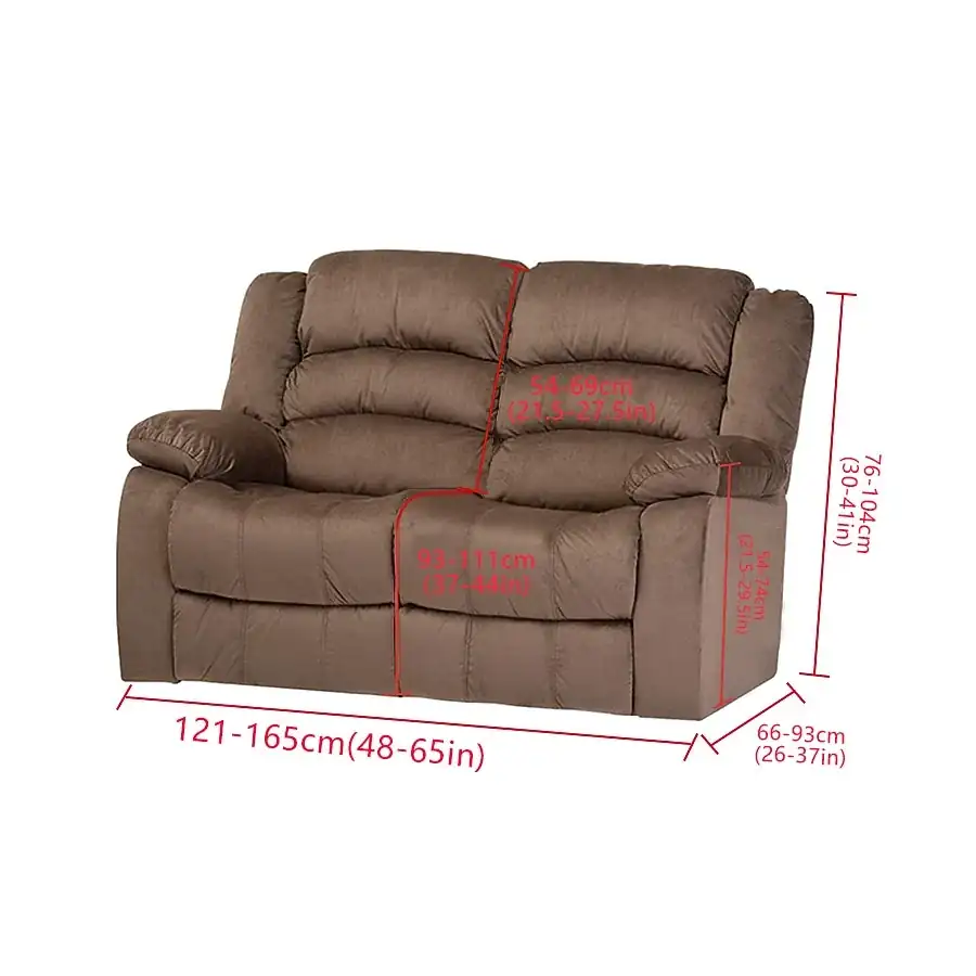 Sectional Recliner Covers Slipcover 1 Set of 6 Pieces Microfiber Stretch High Elastic Burgundy Red High Quality Velvet Sofa Cover Sofa Slipcover for 2