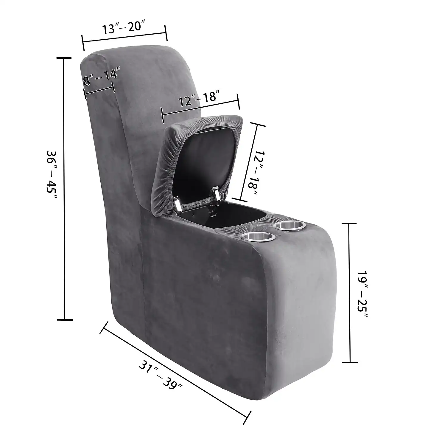 Stretch Recliner Covers Burgundy Loveseat with Middle Console Slipcover Recliner Loveseat Sofa Cover with Side Pocket(3 Armrest Cover,3 Backrest,2 Sea e95cf4bae4ca77d0b1640fc712f787d7