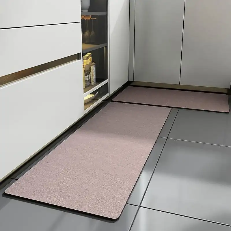 Kitchen Floor Mat Anti-Skid And Oil-Proof Wipe-Free Household Water-Absorbing Oil-Absorbing Floor Mat Waterproof And Oil-Proof Carpet Anti-Dirty Mat 2