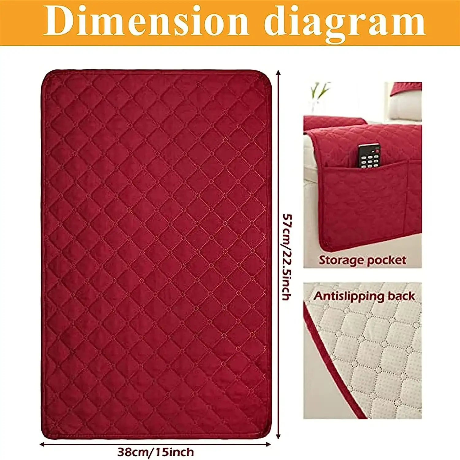 Waterproof Sofa Armrest Cover Recliner Sofa Backret Cover Soft Protector for Chairs Couch Sofa Armchair Slipcovers
