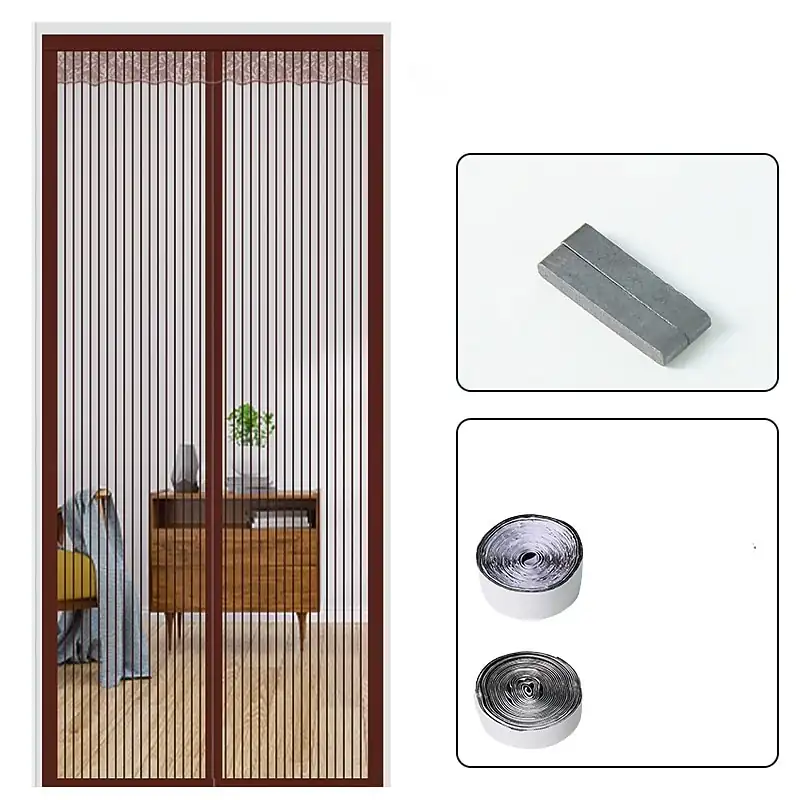 Magnetic Screen Door,Mosquito Net, Fly Insect Door Screen Magnetic Closure, Magnetic Door Screen Mesh Mosquito Protection for Convenient Entry, Keep B 59845fc0d5dfae063fac9c53acc9f4ec