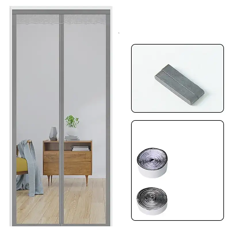 Magnetic Screen Door,Mosquito Net, Fly Insect Door Screen Magnetic Closure, Magnetic Door Screen Mesh Mosquito Protection for Convenient Entry, Keep B bbeb890281dac8d4f47479e58cc8e773