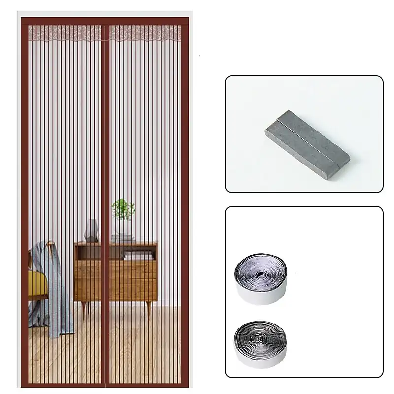 Magnetic Screen Door,Mosquito Net, Fly Insect Door Screen Magnetic Closure, Magnetic Door Screen Mesh Mosquito Protection for Convenient Entry, Keep B c3bc17105ec7bcb7e55828e6be4f1a3a