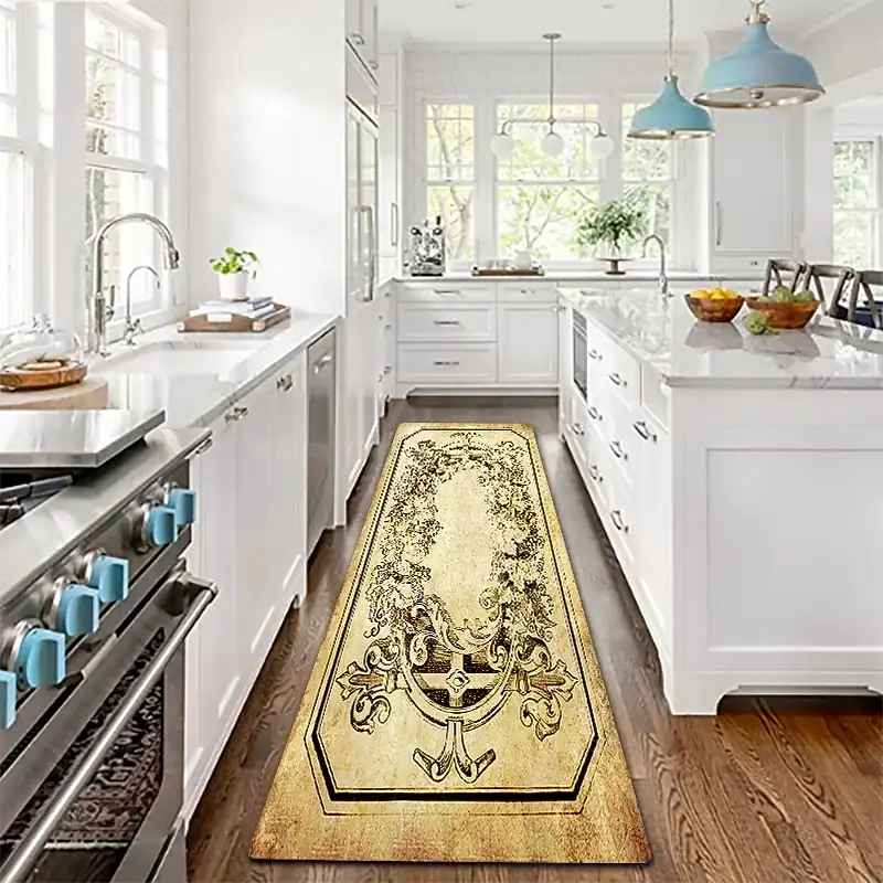 Floor Tile Diatomaceous Earth Kitchen Rug Super Absorbent Kitchen Door Quick-Drying Foot Mat Entry Door Mat Non-Slip Carpet